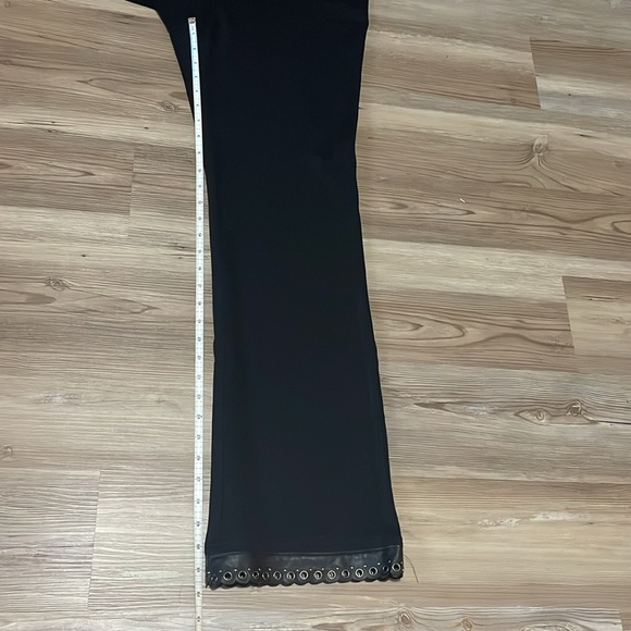 Style & Co Flare pants Black Grommet & faux leather details at hem Plus Size 14W - Picture 7 of 12